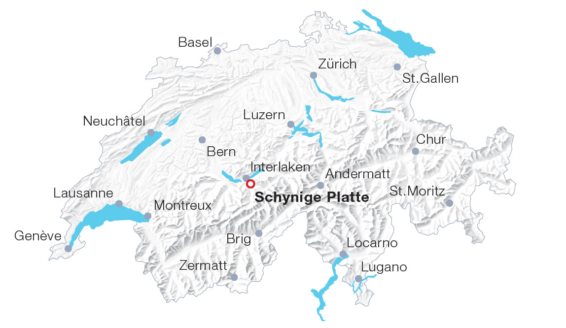 Map Schynige Platte Map Schynige Platte